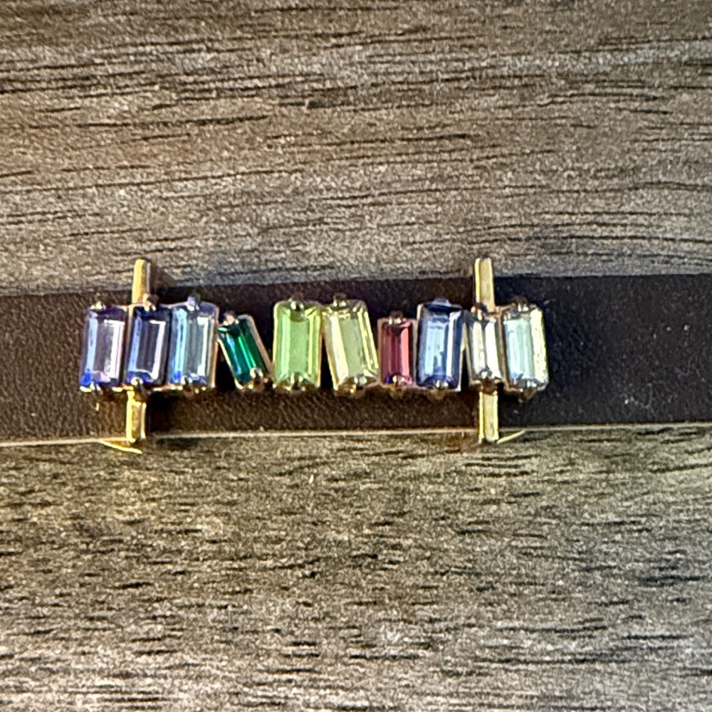 Keep Collective -Stella and Dot Multicolor Baguette Crystal Slider Charm
